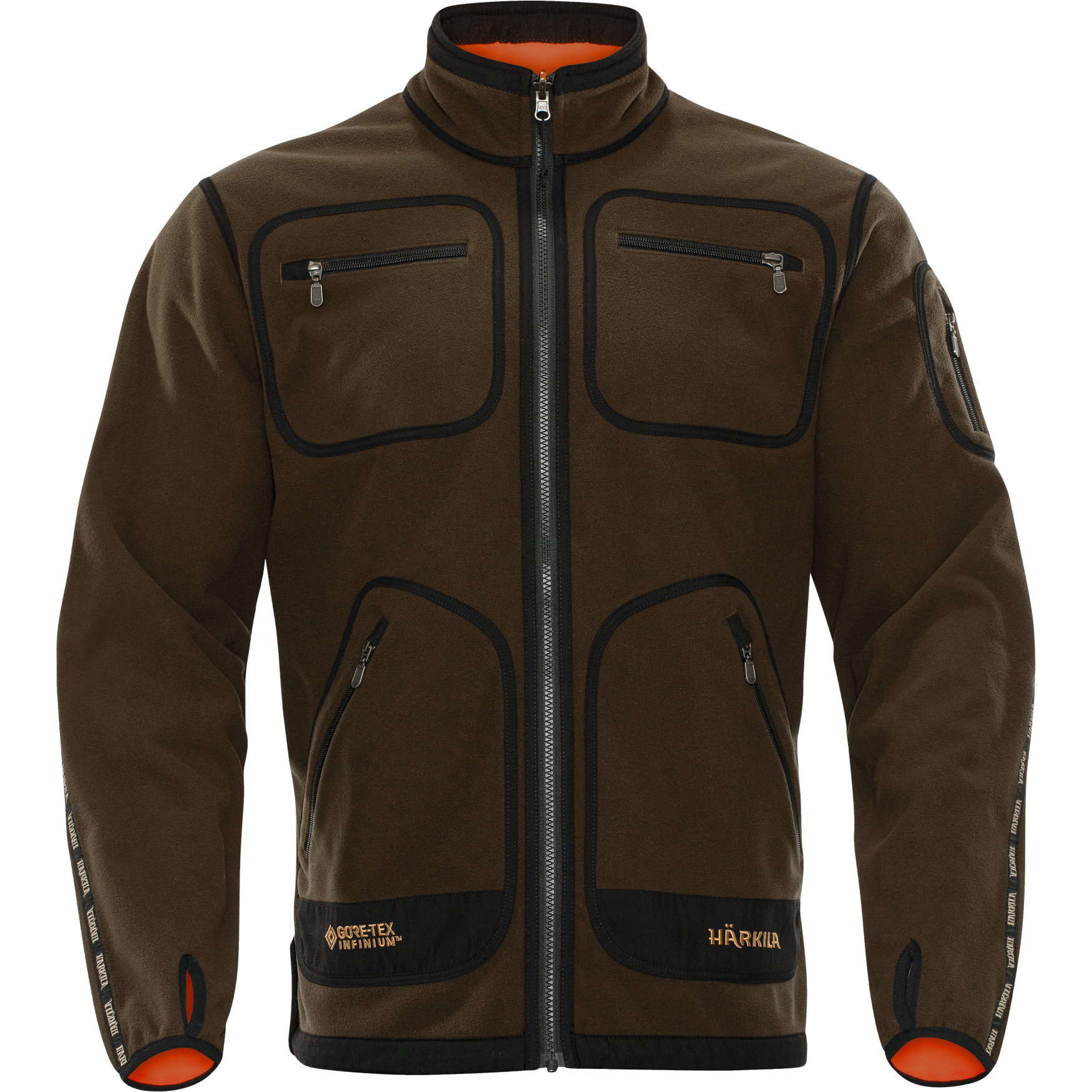 HÄRKILA KAMKO FLEECE JACKET HUNTING ORANGE BLAZE/GREEN