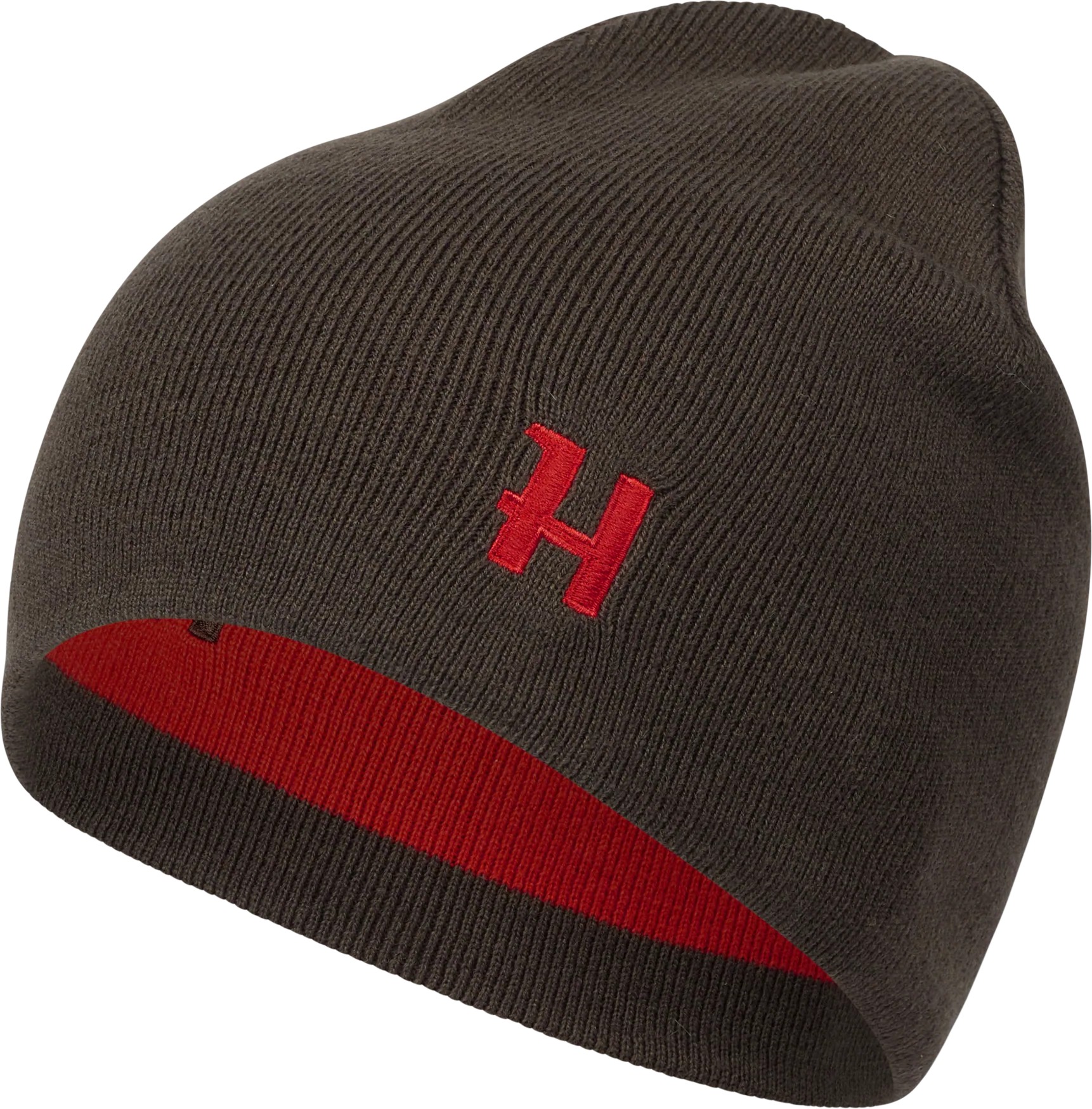 HÄRKILA ASPIRE REVERSIBLE BEANIE SHADOW BROWN/RED