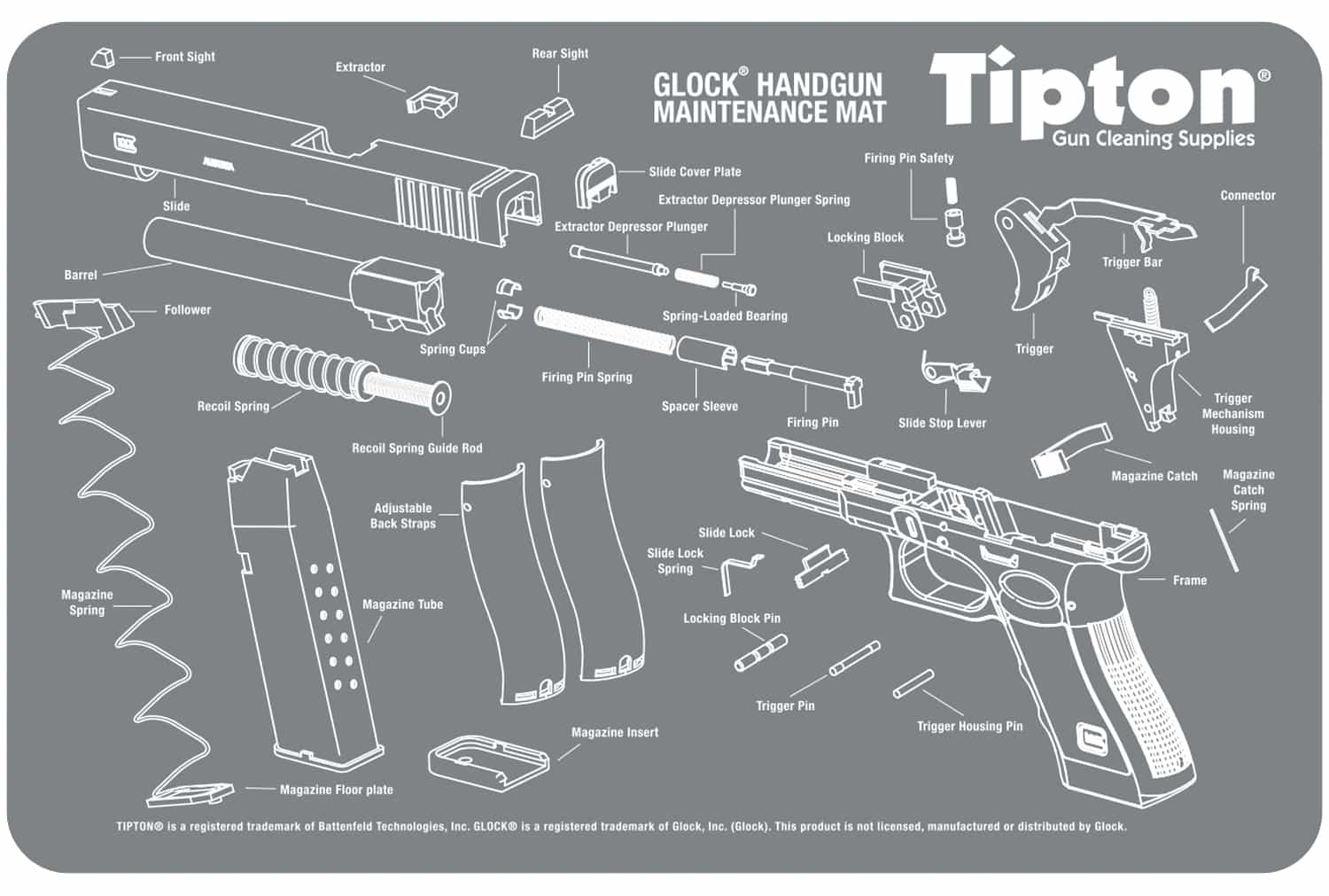 TIPTON FIREARM MAINTENANCE MAT GLOCK