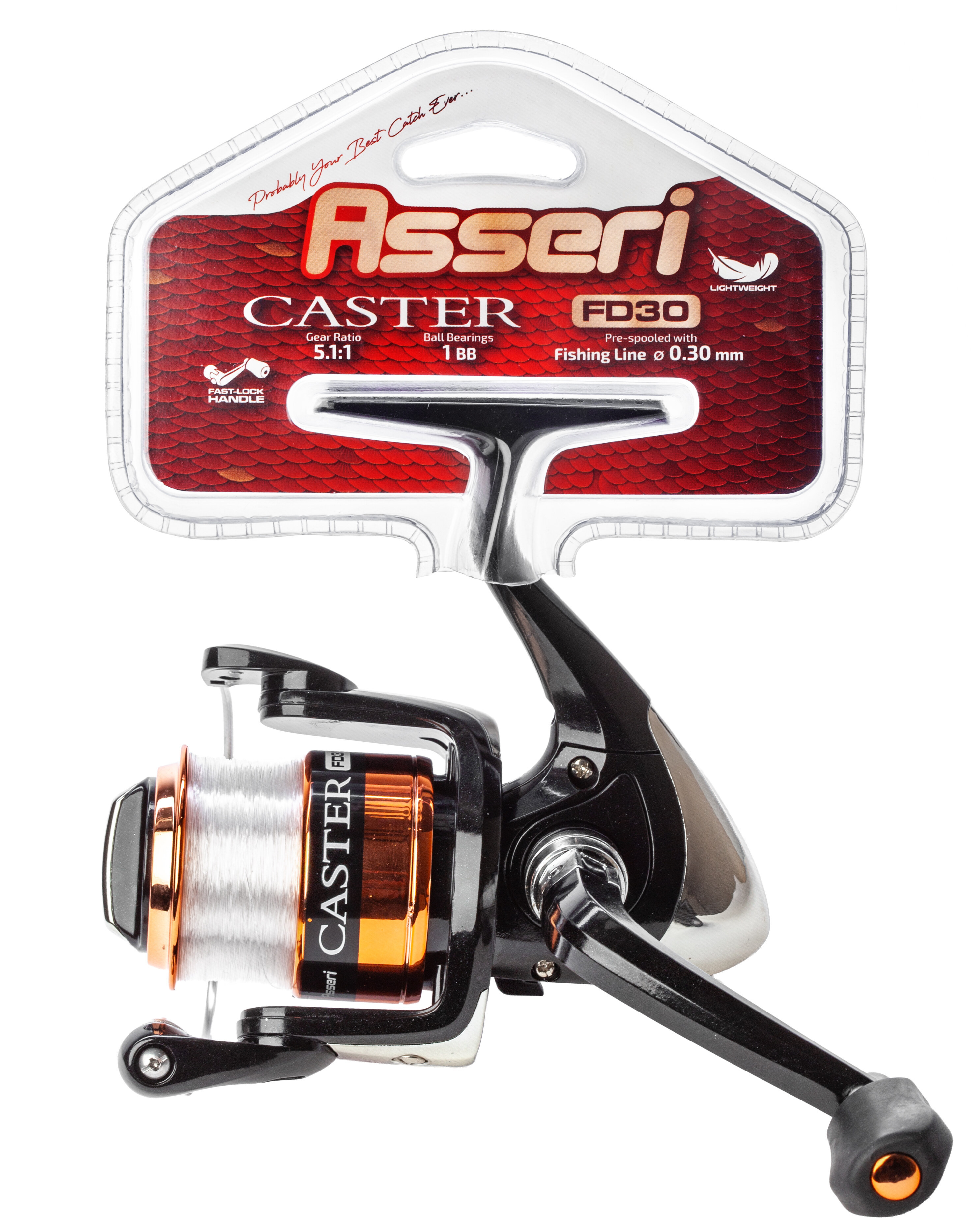 КАТУШКА ASSERI CASTER 40 FD С ЛЕСКОЙ 1BB