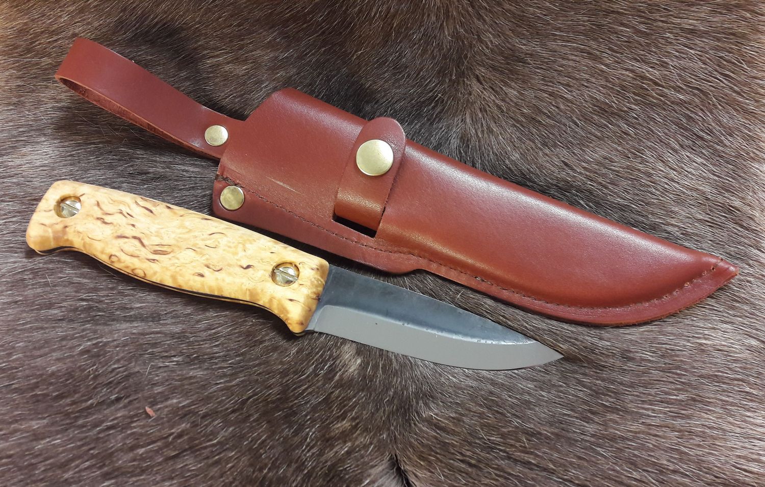 WOOD JEWEL PUKARI KNIFE CARBON