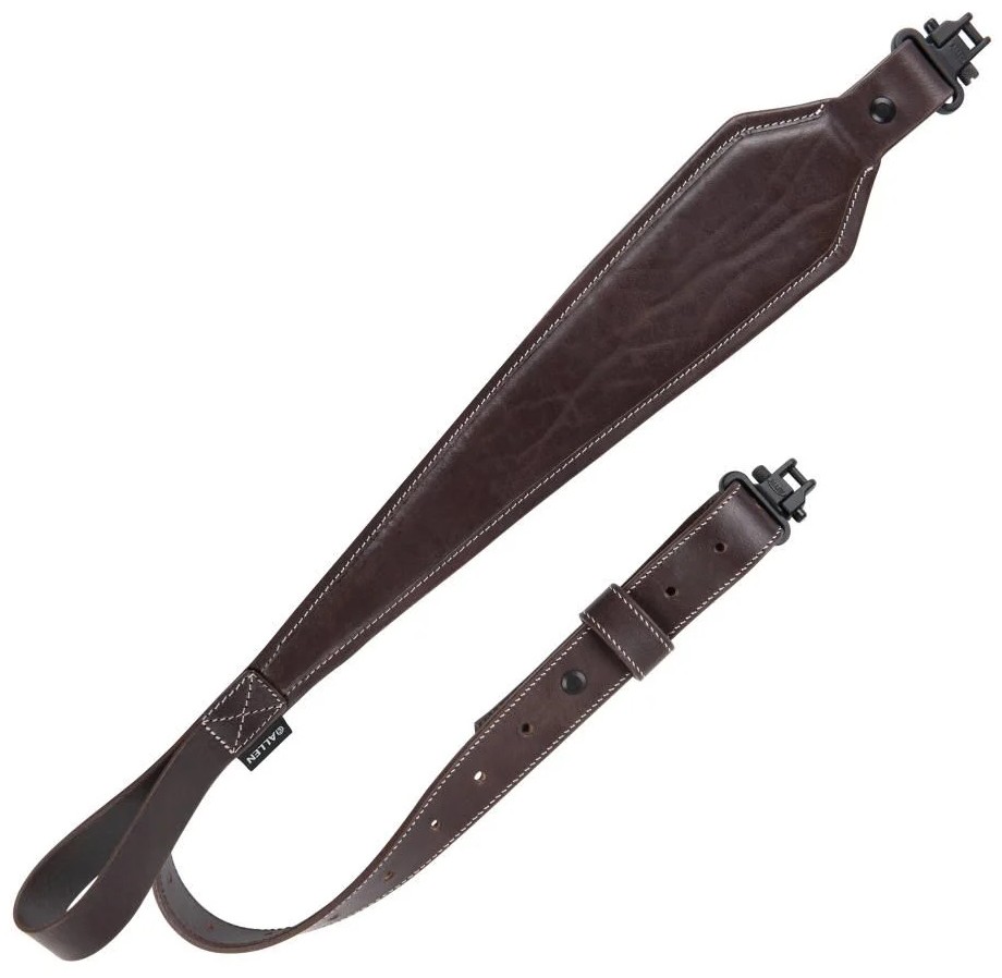 ALLEN HERITAGE PLAIN DARK LEATHER SLING MAHOGANY