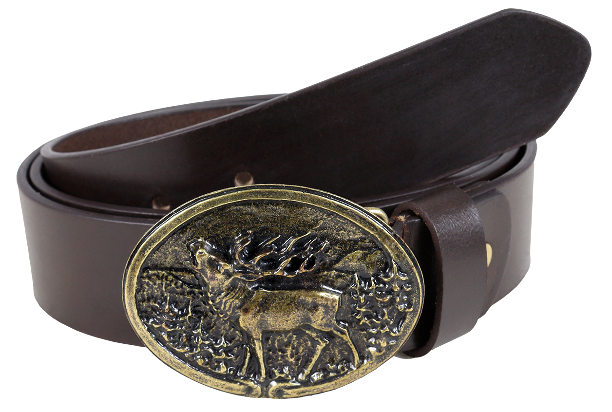 AKAH LEATHER BELT STAG