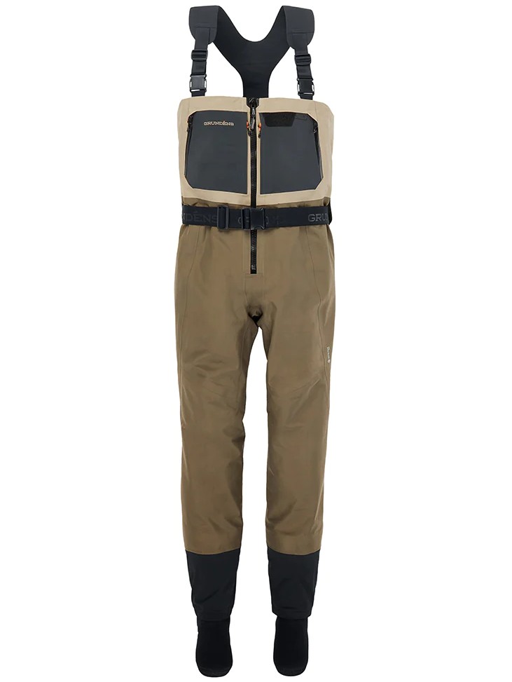 GRUNDENS ZIP FRONT BOUNDARY STOCKINGFOOT WADER STONE/OTTER