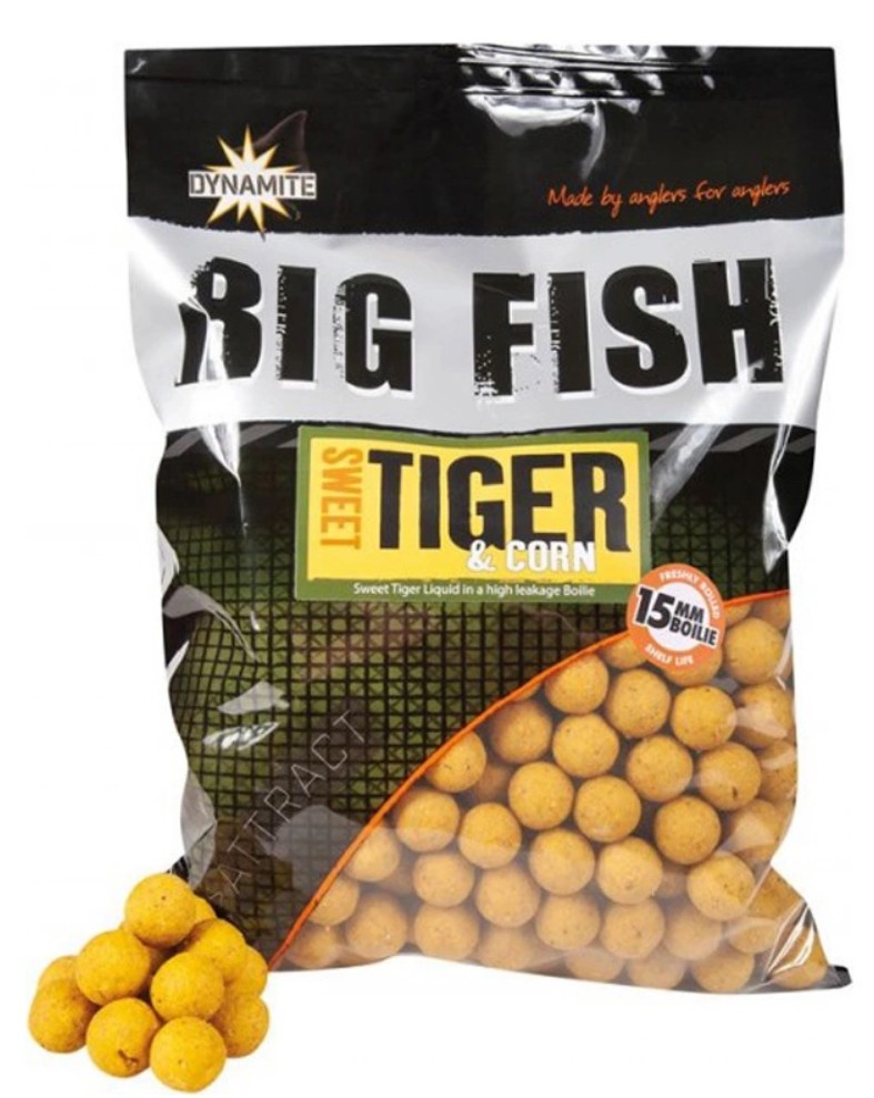 DYNAMITE BAITS SWEET TIGER CORN 15 MM BOILIES 1,8 KG