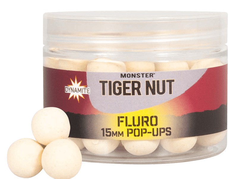 DYNAMITE BAITS MONSTER TIGERNUT FLURO 15 MM POP-UP BOILIES