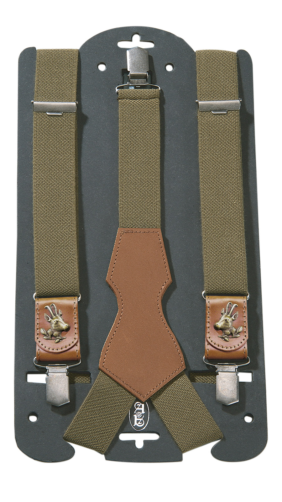 AKAH LEATHER SUSPENDERS CHAMOIS