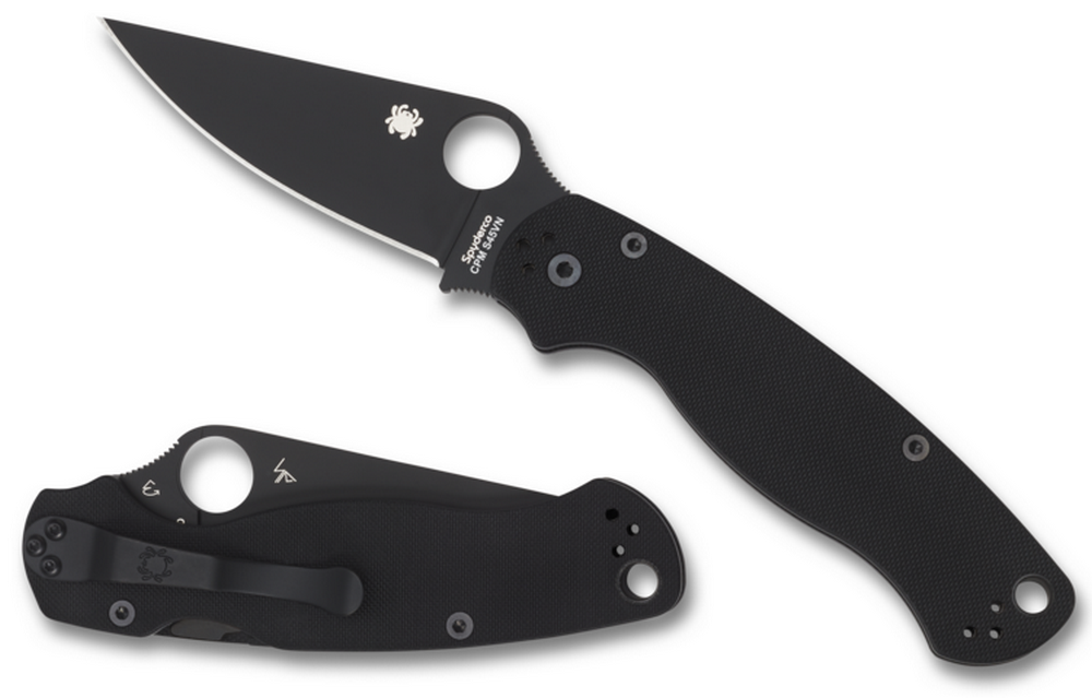 СКЛАДНОЙ НОЖ SPYDERCO PARA MILITARY 2 BLACK BLADE PLAINEDGE