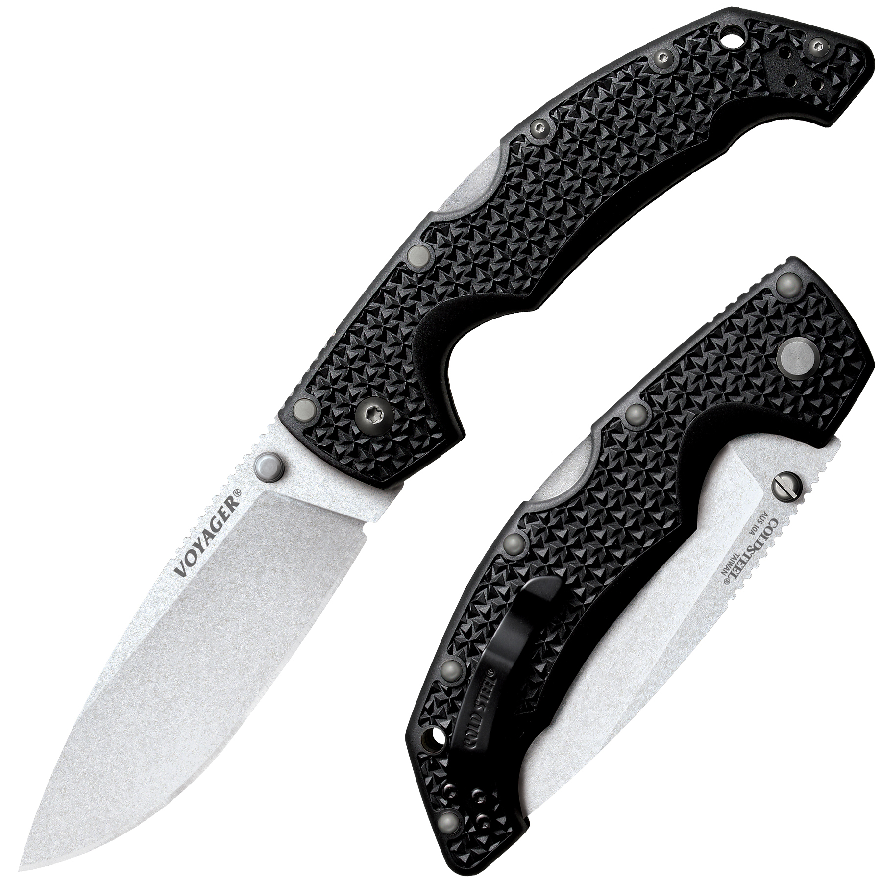 СКЛАДНОЙ НОЖ COLD STEEL VOYAGER LARGE DROP POINT PLAIN EDGE