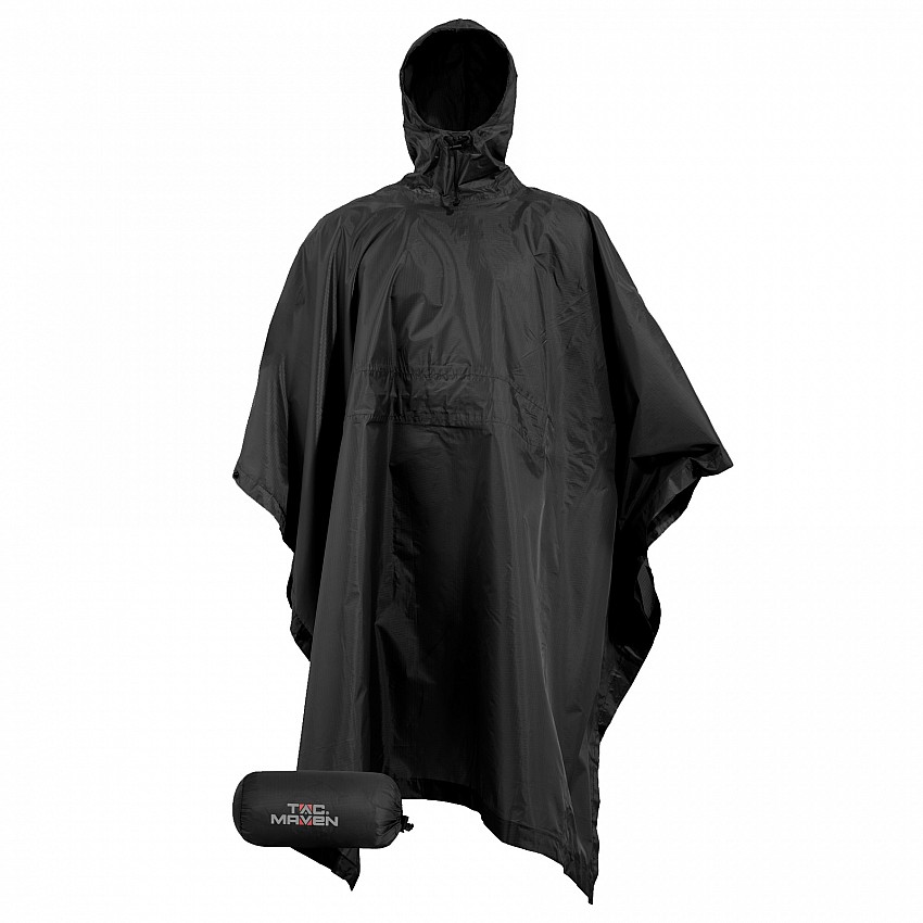 PENTAGON THUNDER PONCHO BLACK