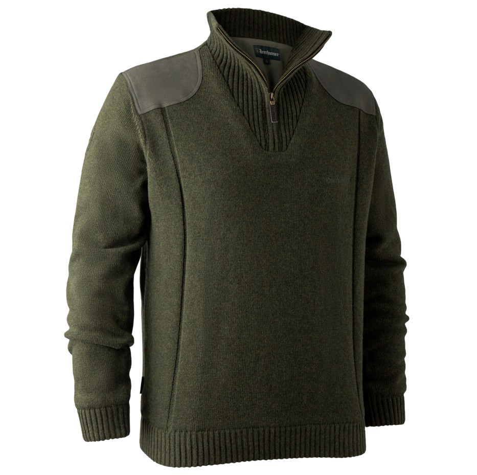 DEERHUNTER CARLISLE KNIT W/STORMLINER GREEN MELANGE