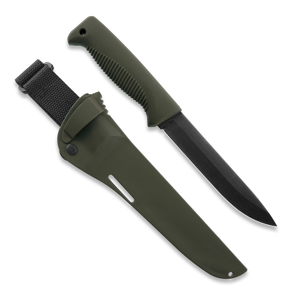 НОЖ PELTONEN M95 BLACK CERACOTE КОМПОЗИТНЫЙ ФУТЛЯР ЗЕЛЕНЫЙ