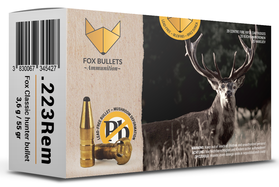 FOX CLASSIC HUNTER BULLET .223 REM 3,6 G