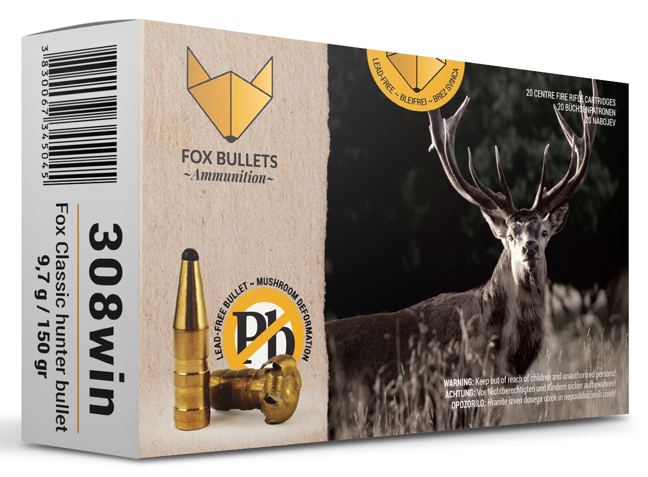 ПАТРОН FOX CLASSIC HUNTER .308 WIN 9,7 G