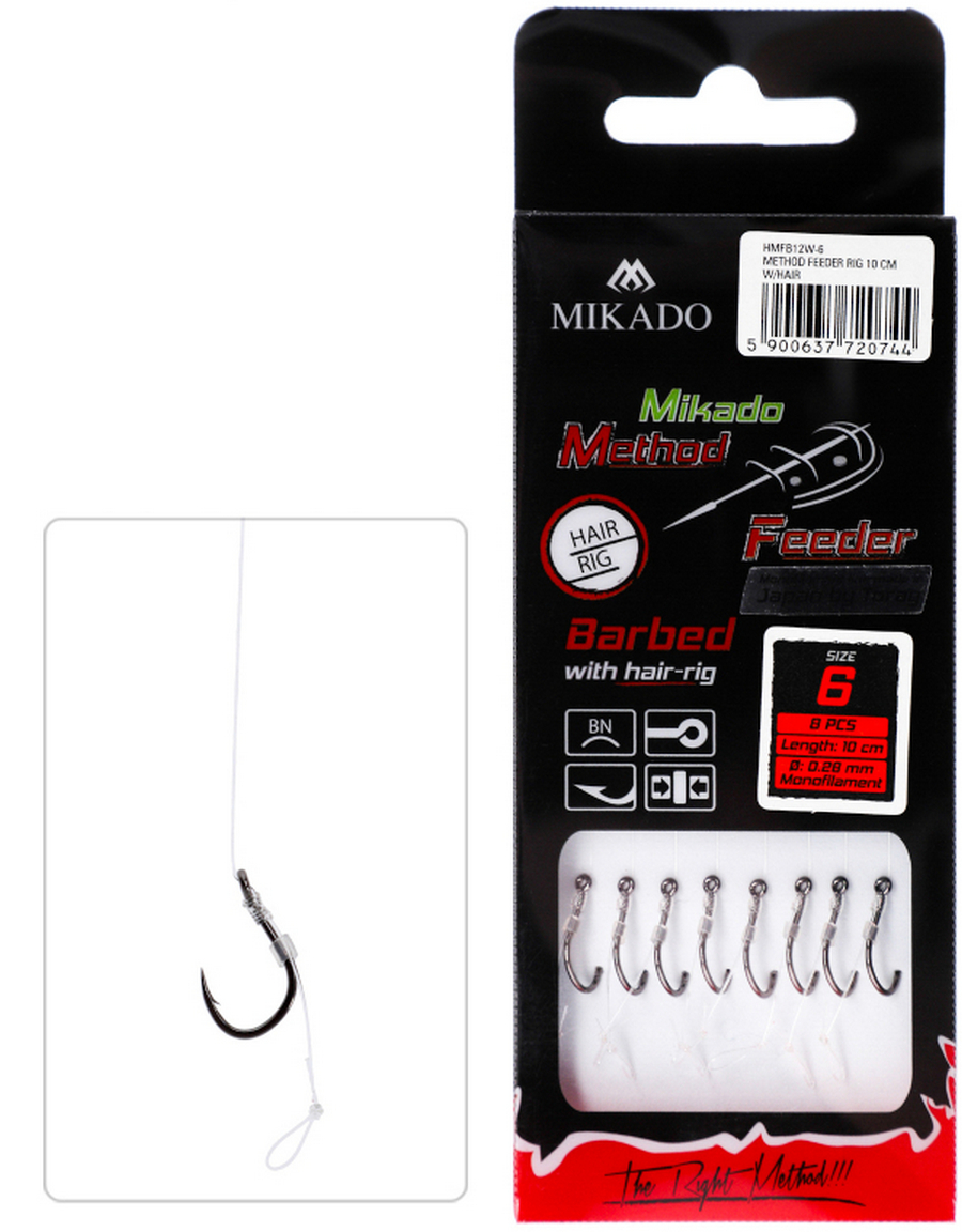 КРЮЧКИ С ПОВОДКАМИ MIKADO METHOD FEEDER 8 ШТ.