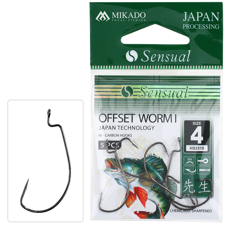 ОФСЕТНЫЕ КРЮЧКИ MIKADO SENSUAL OFFSET WORM I 5 ШТ.