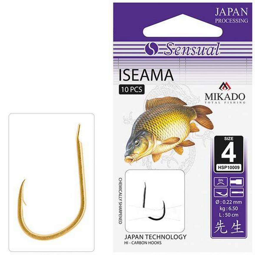 КРЮЧКИ С ПОВОДКАМИ MIKADO SENSUAL ISEAMA GOLD 10 ШТ.
