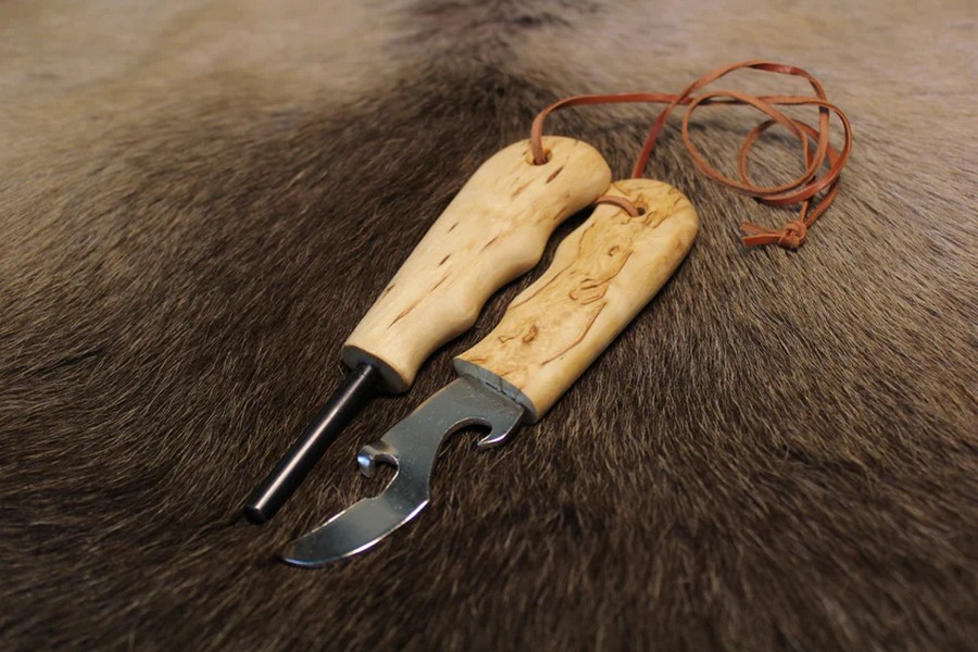 WOOD JEWEL SURVIVAL KIT CURLY BIRCH