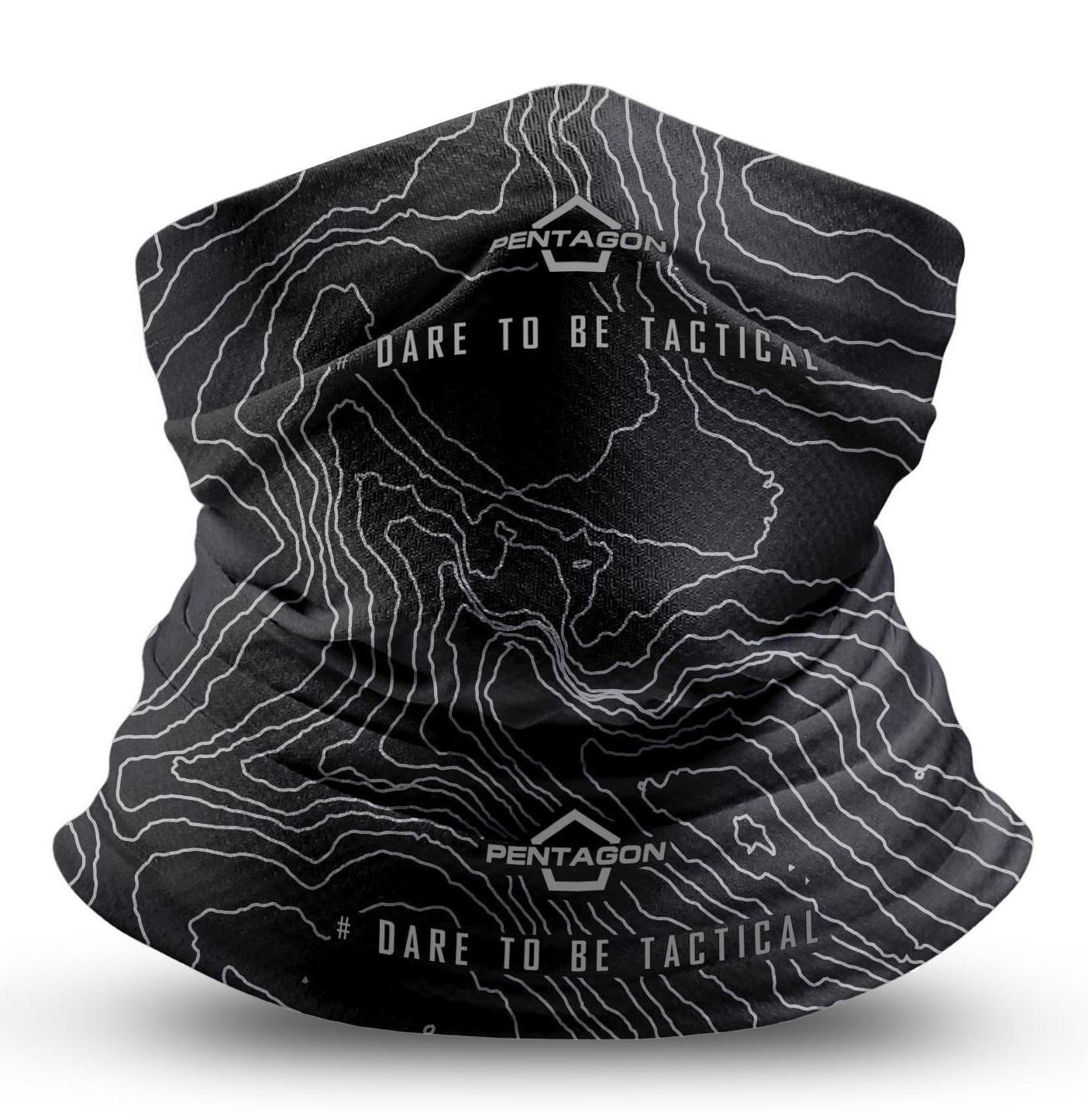 PENTAGON SKIRON TOPOGRAPHIC MAP NECK GAITER RAF BLUE