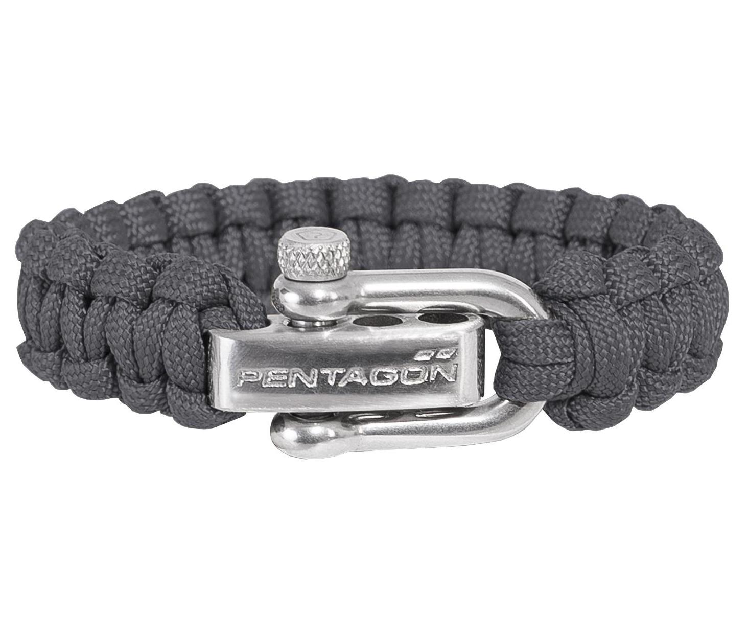 PENTAGON SURVIVAL BRACELET 2.0 WOLF GREY