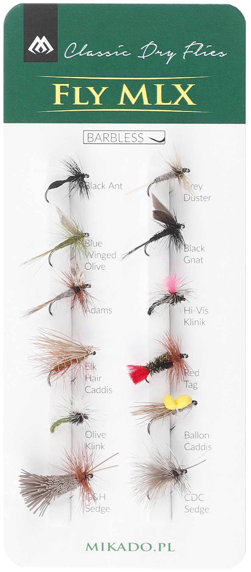 НАБОР НАСЕКОМЫХ MIKADO FLY MLX CLASSIC DRY FLIES
