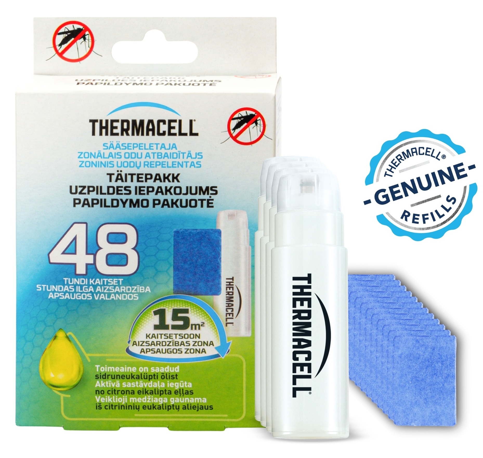 THERMACELL MOSQUITO REPELLER REFILL PACK 48 HOURS CITRIODIOL