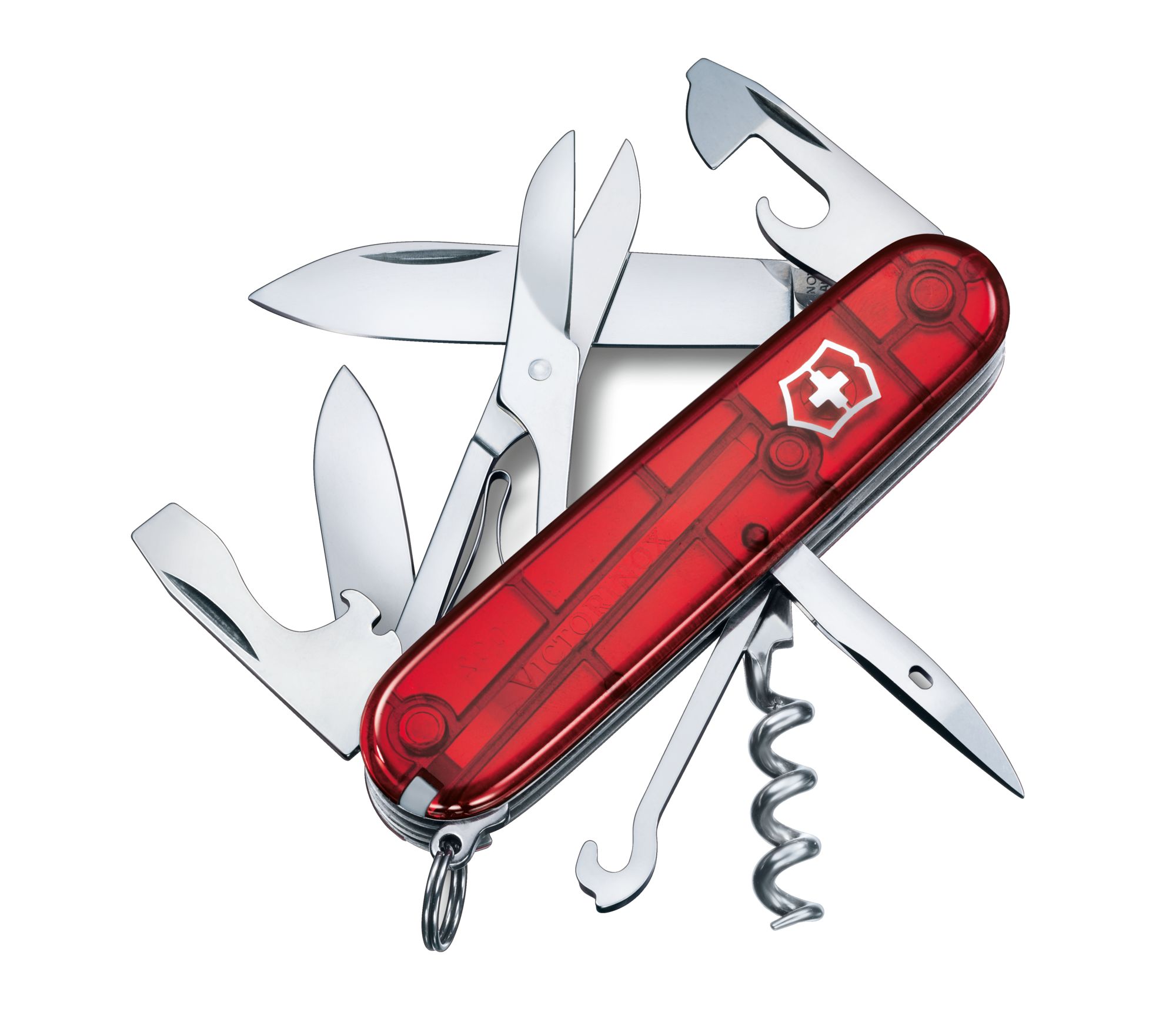 VICTORINOX CLIMBER IN RED TRANSPARENT