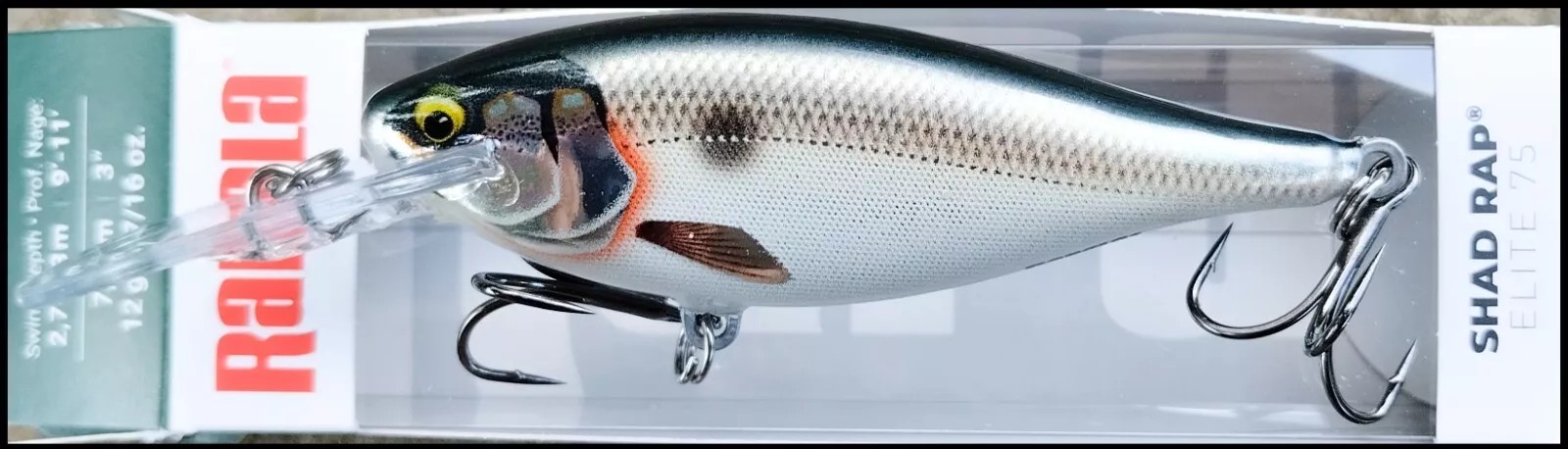 ВОБЛЕР RAPALA SHAD RAP ELITE 7,5 CM 12 G GDSD