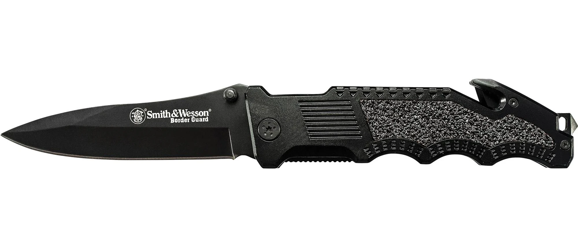 SMITH&WESSON BORDER GUARD DROP POINT FOLDING KNIFE BLACK