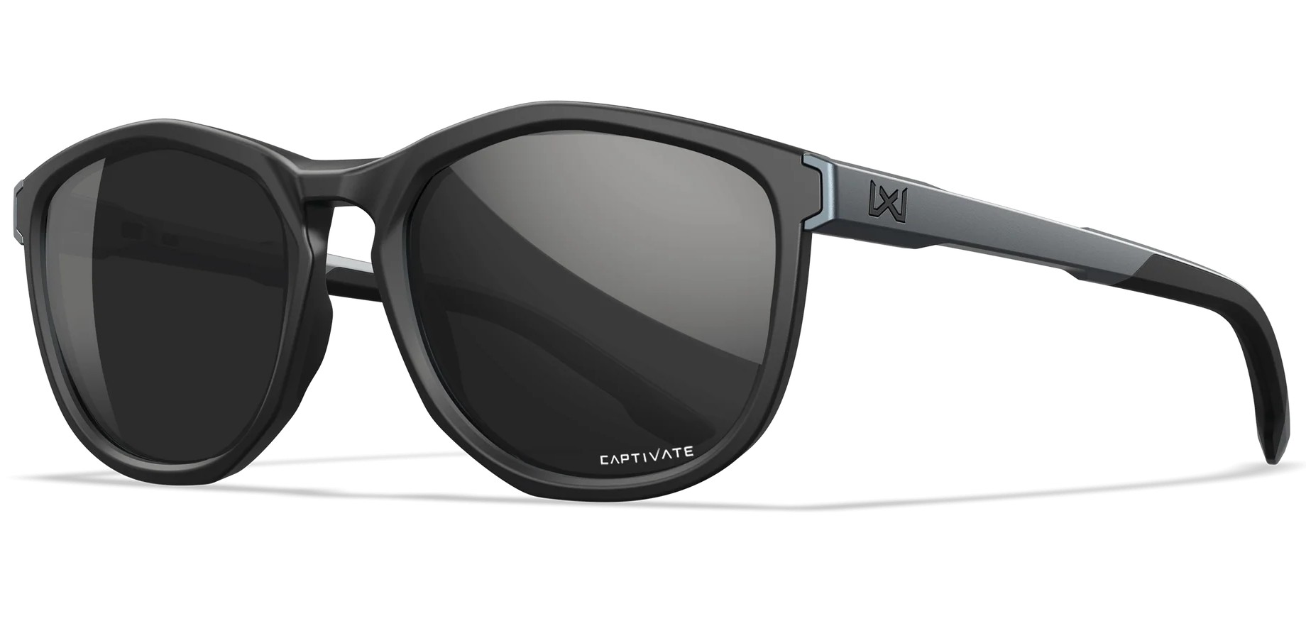 WILEYX BRAVO SUNGLASSES CAPTIVATE BLACK MIRROR MATTE BLACK/GRAPHITE GREY FRAME
