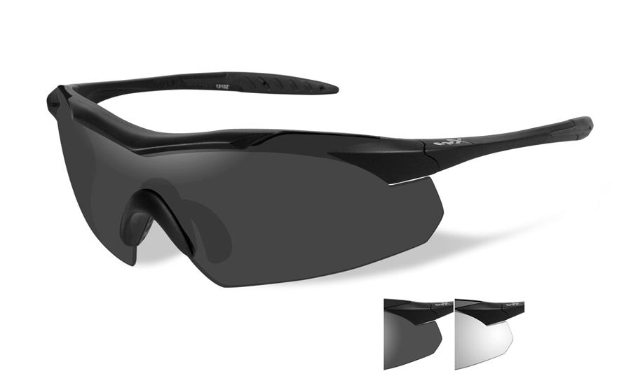WILEYX VAPOR GREY/CLEAR MATTE BLACK FRAME