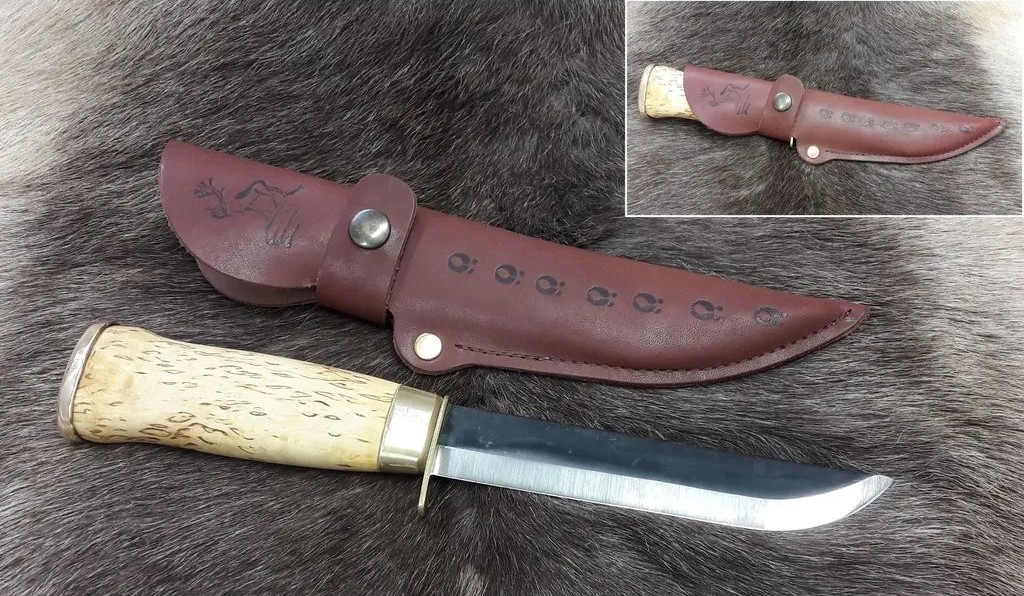 WOOD JEWEL KARHULEUKU KNIFE W FINGER GUARD