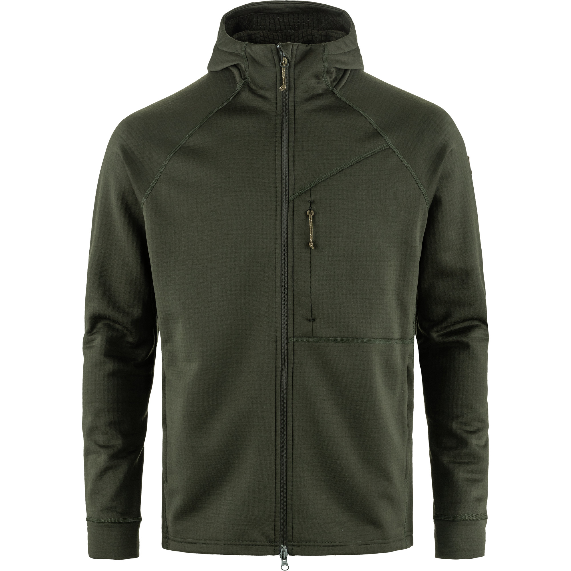 FJÄLLRÄVEN ABISKO GRID HOODIE FLEECE BLACK - Flisas / megztiniai