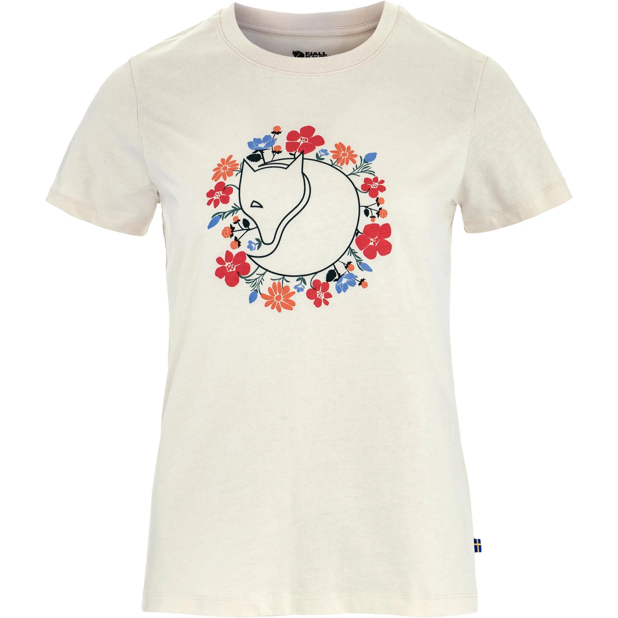MOTERIŠKI MARŠKINĖLIAI FJÄLLRÄVEN FJÄLLBLOMSTER FOX , KREIDINĖ BALTA
