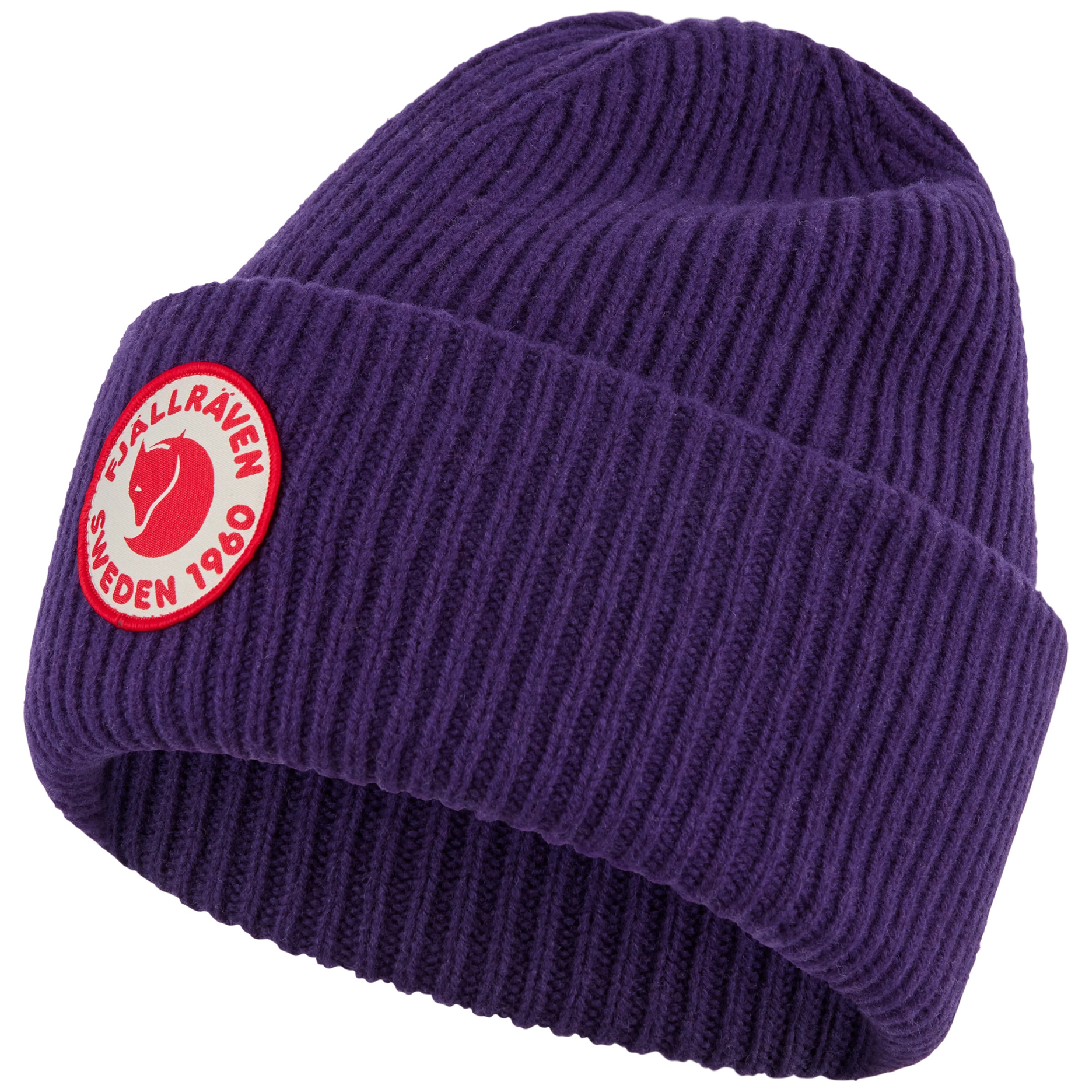 FJÄLLRÄVEN 1960 LOGO HAT WOOL BEANIE DARK VIOLET