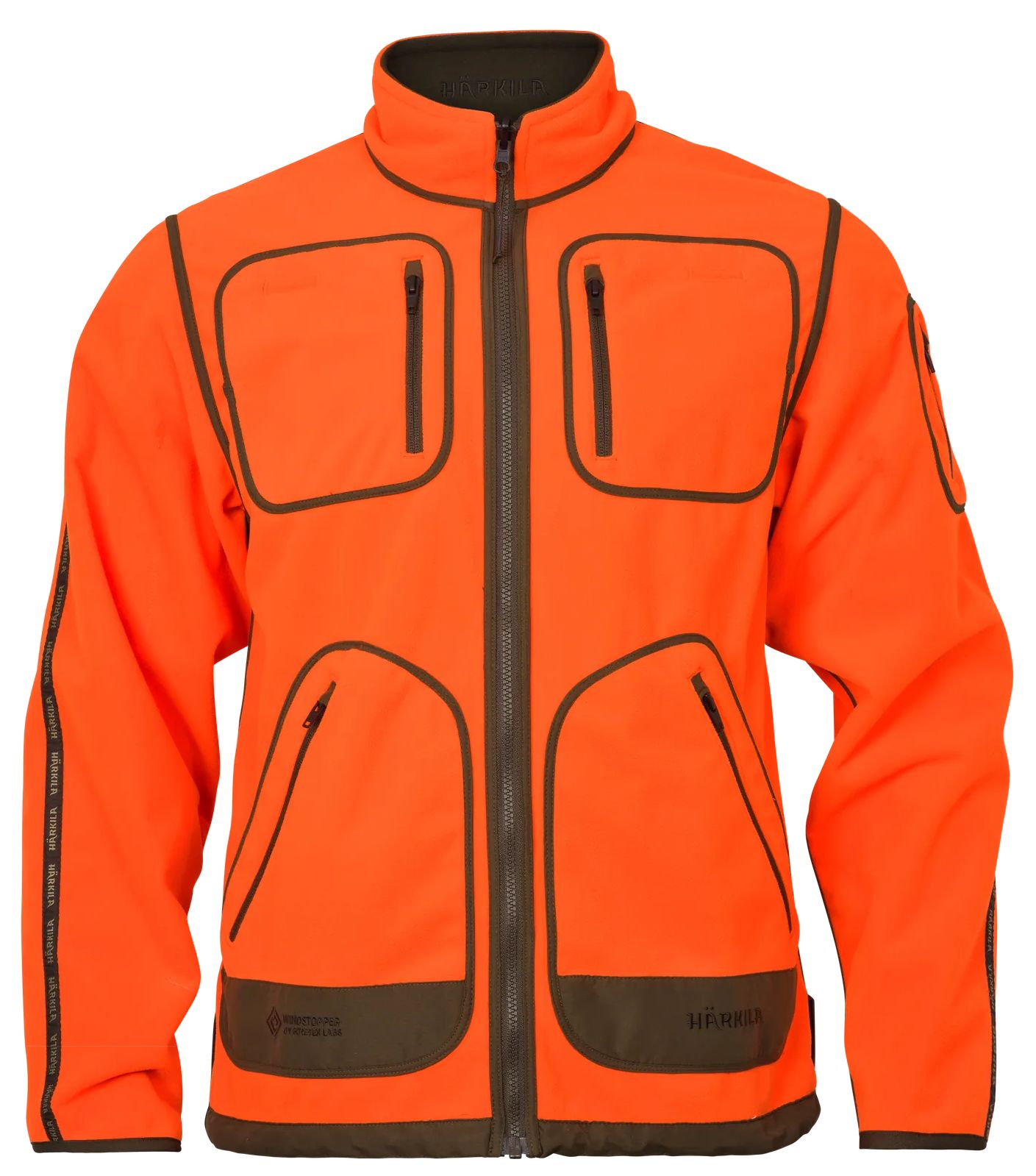 ФЛИСОВАЯ КОФТА HÄRKILA KAMKO HUNTING ORANGE BLAZE/GREEN