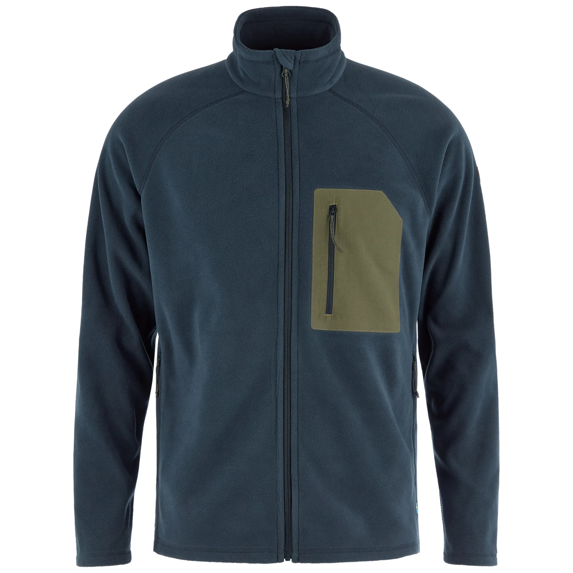 FJÄLLRÄVEN KAIPAK FLEECE M МУЖСКАЯ ФЛИСОВАЯ КУРТКА DARK NAVY-LAUREL GREEN