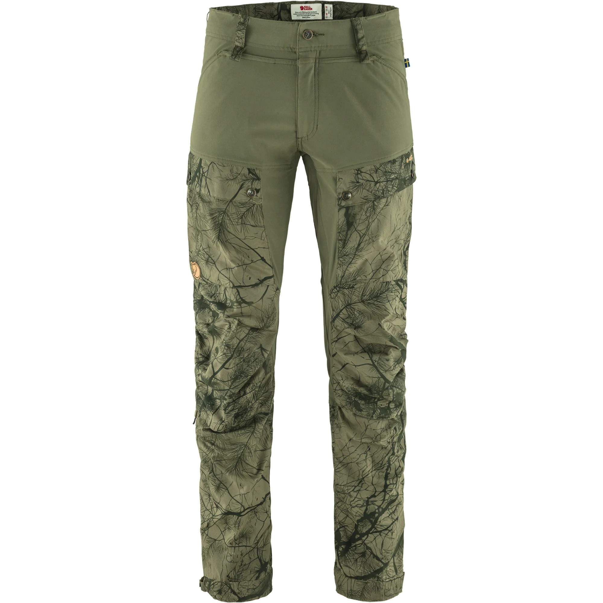 FJÄLLRÄVEN KEB TROUSERS GREEN CAMO-LAUREL GREEN