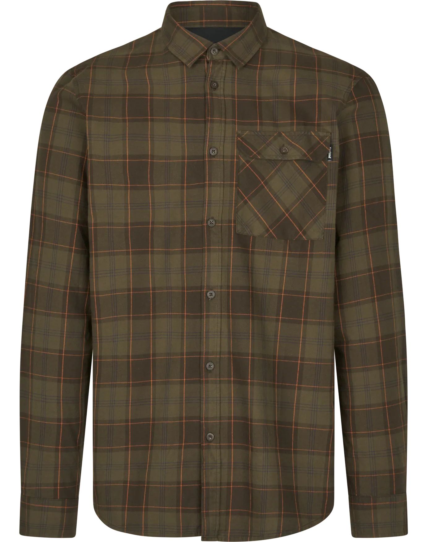 SEELAND GLEN FLANNEL SHIRT PINE GREEN/DARK NAVY CHECK